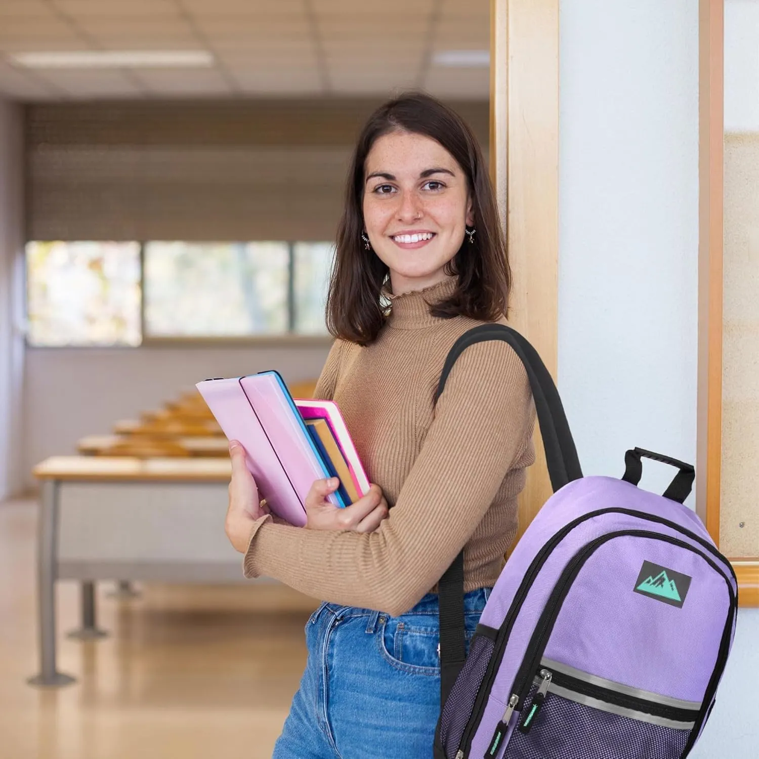 12 Pack 18 Inch Bulk Backpacks with Supplies, Preassembled Backpacks with Essential Office Supply Kit