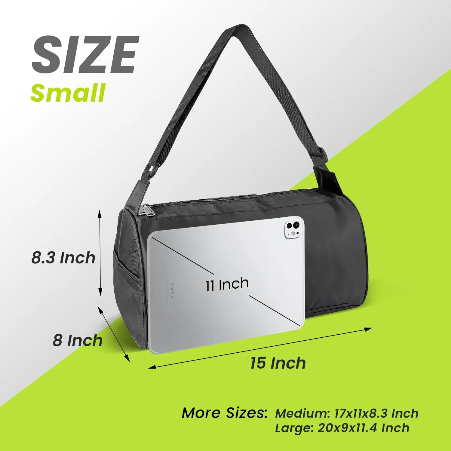 C&F BOGMOST Small Travel Duffel Bag with Shoe Compartment Foldable Waterproof Gym Bags for Gym Beach Swim Men Women Duffle Bags Lightweight Oxford Cloth Sports Bag-Dark green