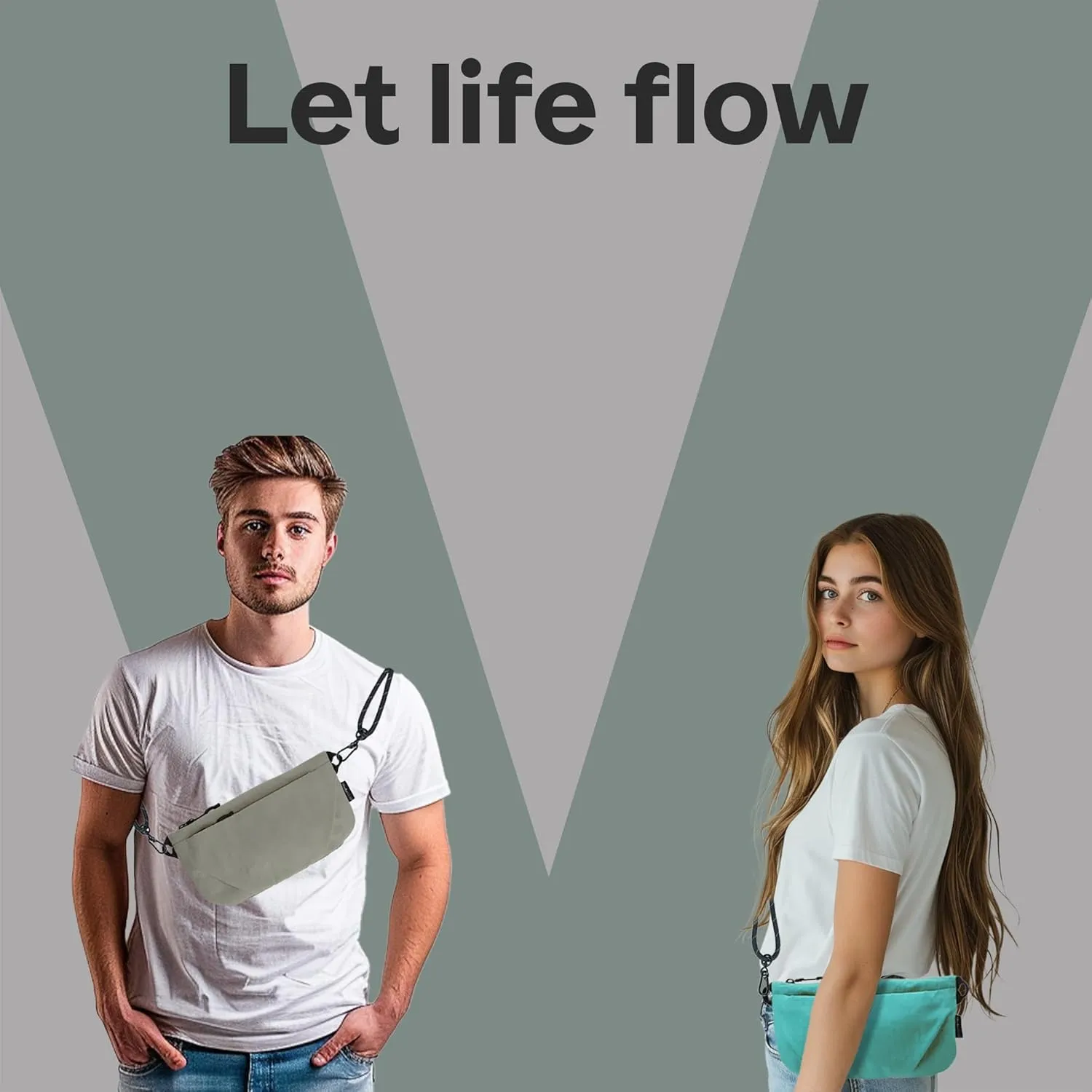Crossbody Bag, Lightweight Sacoche Phone Bag, Portable Sling Bag with Adjustable Strap and Multi-Pockets for Travel