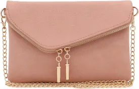 FashionPuzzle Envelope Wristlet Clutch Crossbody Bag with Chain Strap FashionPuzzle Envelope Wristlet Clutch Crossbody Bag with Chain Strap