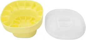 Foldable Ice Bucket Silicone Soft Space Saving Portable Ice Bucket Beverage Cooler for Party Picnic; (Turmeric)