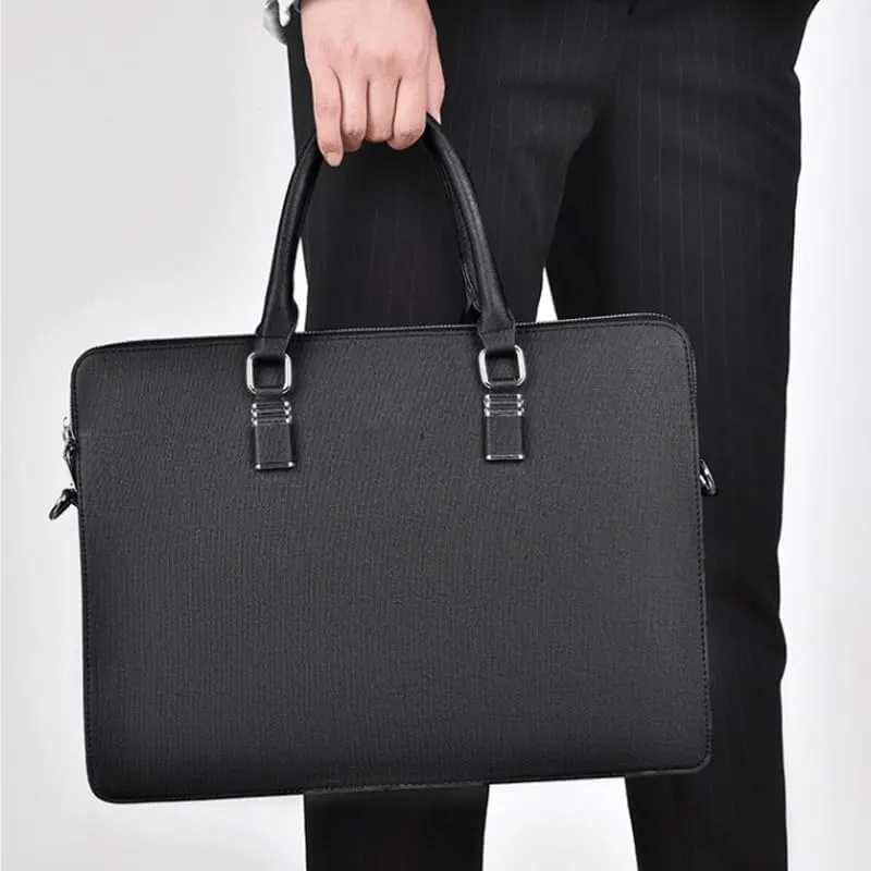 French Men's Briefcase Business Handbag Document Computer Bag ffor Commuting Travel Business