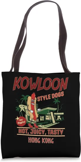 KOWLOON Style Dogs Hot Diggity Juicy Tasty Retro Tote Bag