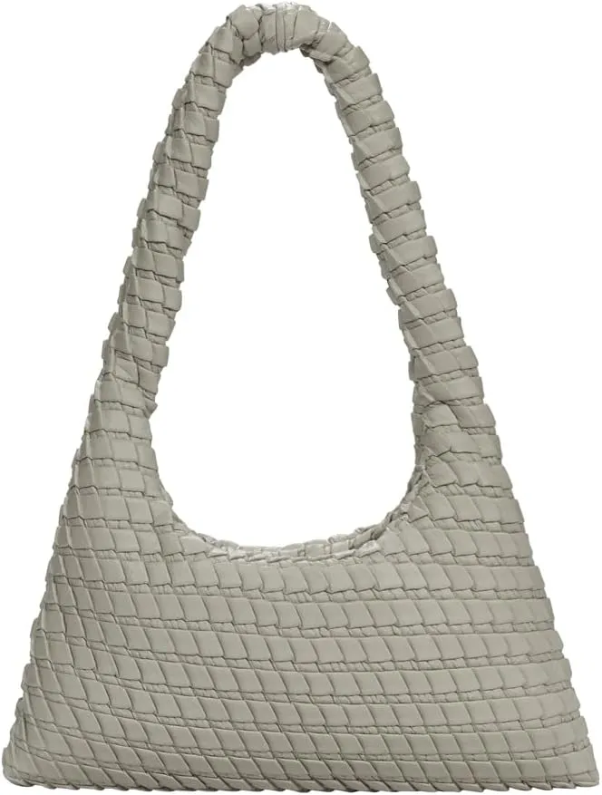 KWANI Textured Hobo Bag - PU Leather Shoulder Tote Handbag for Women, Magnetic Closure, Casual Work Travel Bag
