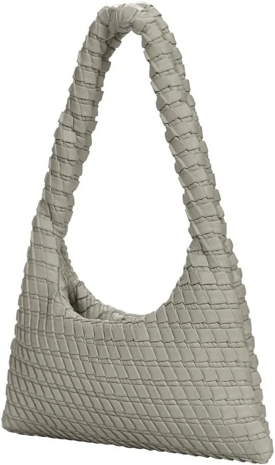 KWANI Textured Hobo Bag - PU Leather Shoulder Tote Handbag for Women, Magnetic Closure, Casual Work Travel Bag