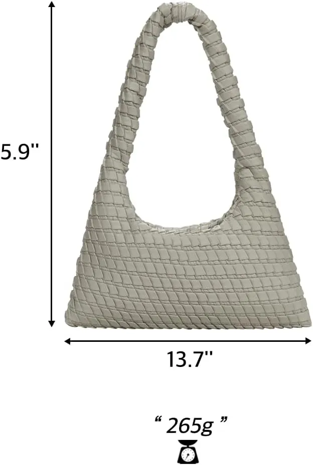 KWANI Textured Hobo Bag - PU Leather Shoulder Tote Handbag for Women, Magnetic Closure, Casual Work Travel Bag