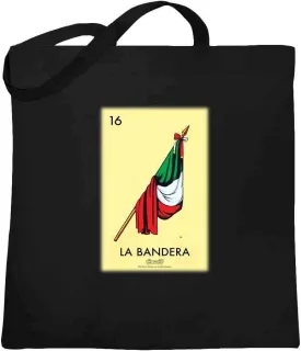 La Bandera Flag Loteria Card Mexican Latina Graphic Tote Bag for Adults La Bandera Flag Loteria Card Mexican Latina Graphic Tote Bag for Adults
