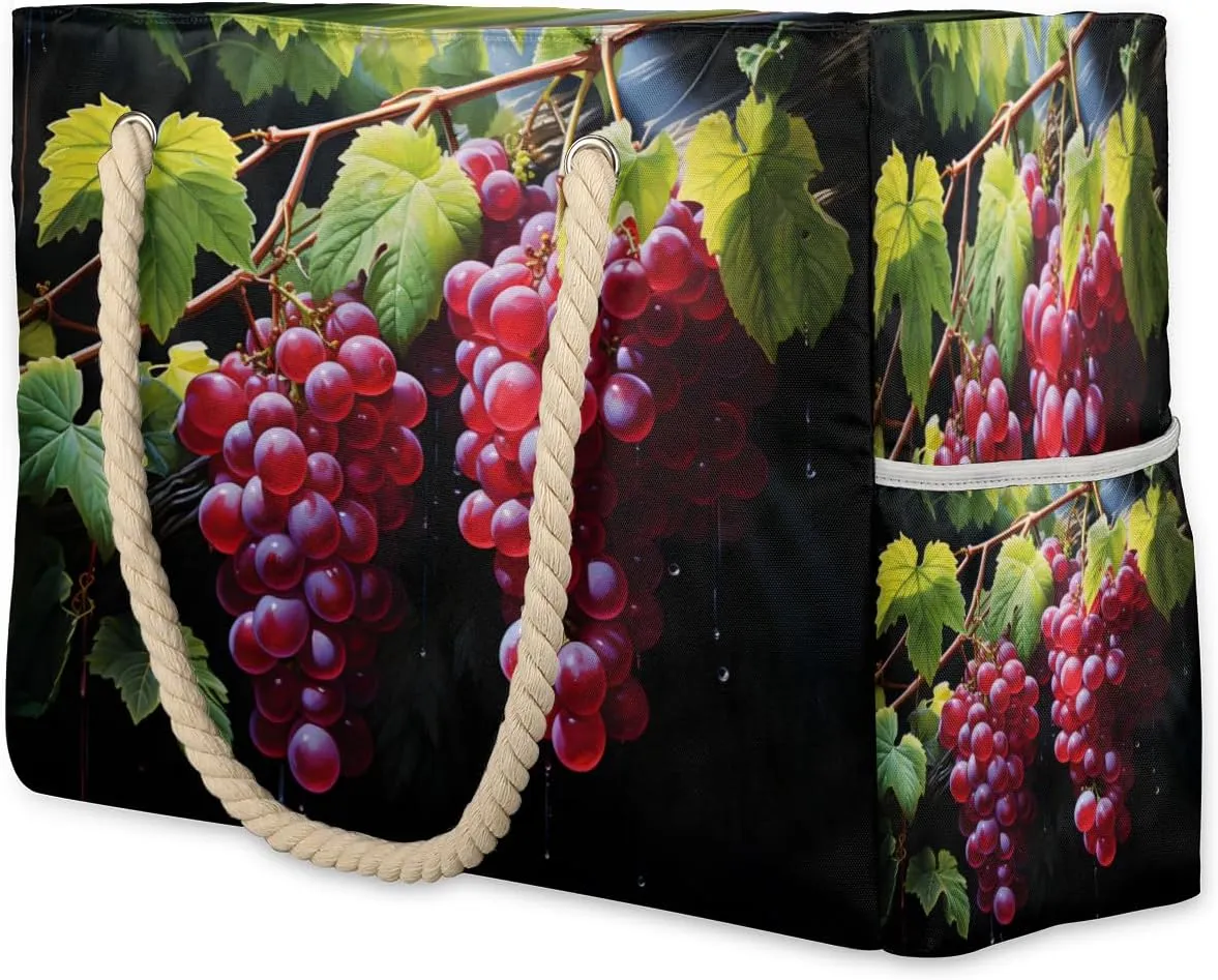 Large Tote Beach Bags for Women with Zipper Waterproof Sandproof Swim Pool Grocery Gym Travel Bag