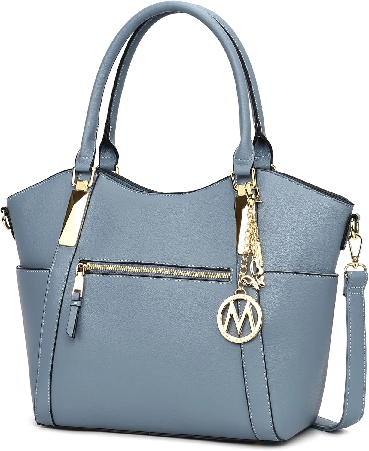 MKF Collection Tote Satchel Handbag for Women: PU Leather Shoulder Bag  Top-Handle Purse, Ladies Pocketbook By Mia K