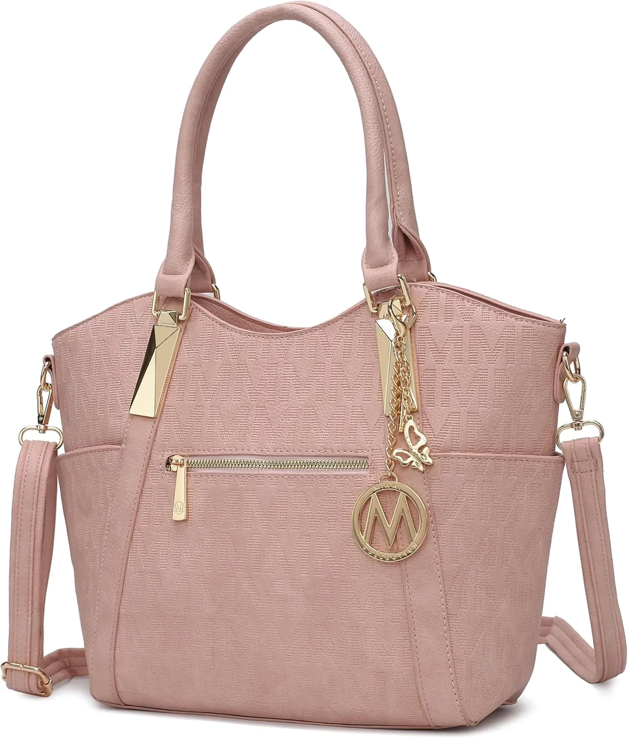 MKF Collection Tote Satchel Handbag for Women: PU Leather Shoulder Bag  Top-Handle Purse, Ladies Pocketbook By Mia K
