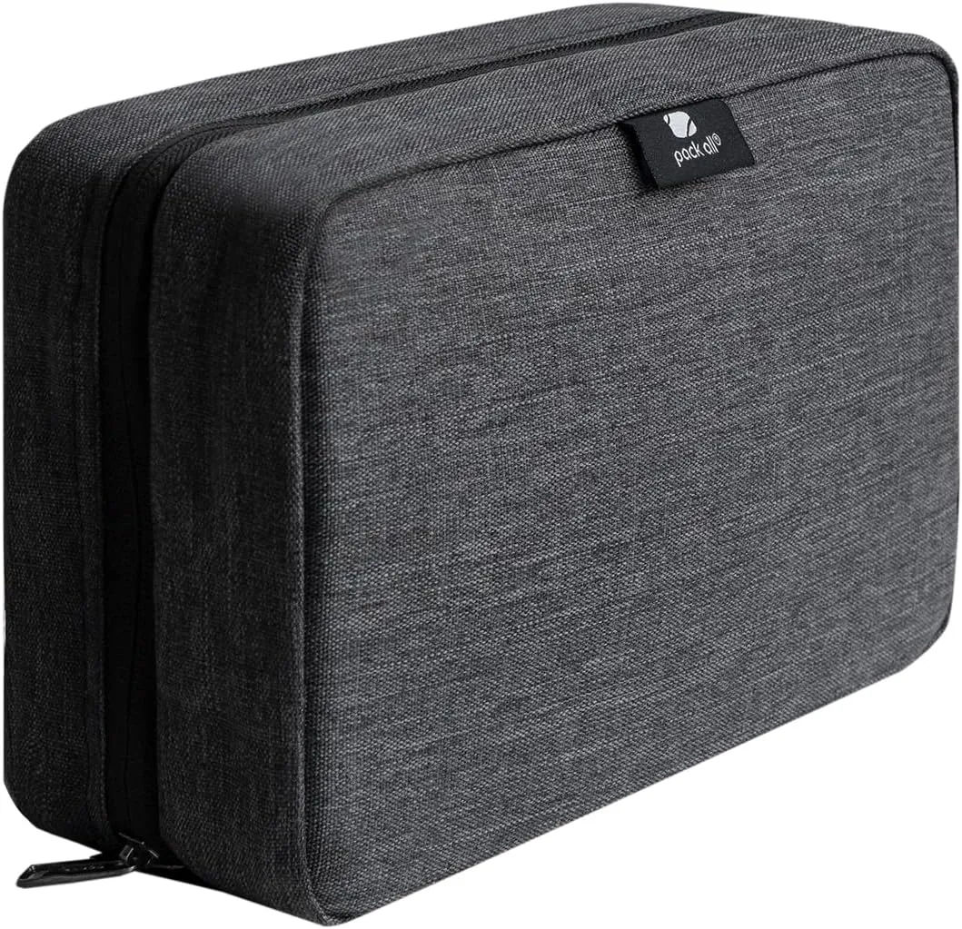 pack all Hanging Travel Toiletry Bag, Water Resistant Travel Bag, Portable Toiletry Shaver, High Capacity Cosmetic Bag Organizer for Women and Men (Grey)