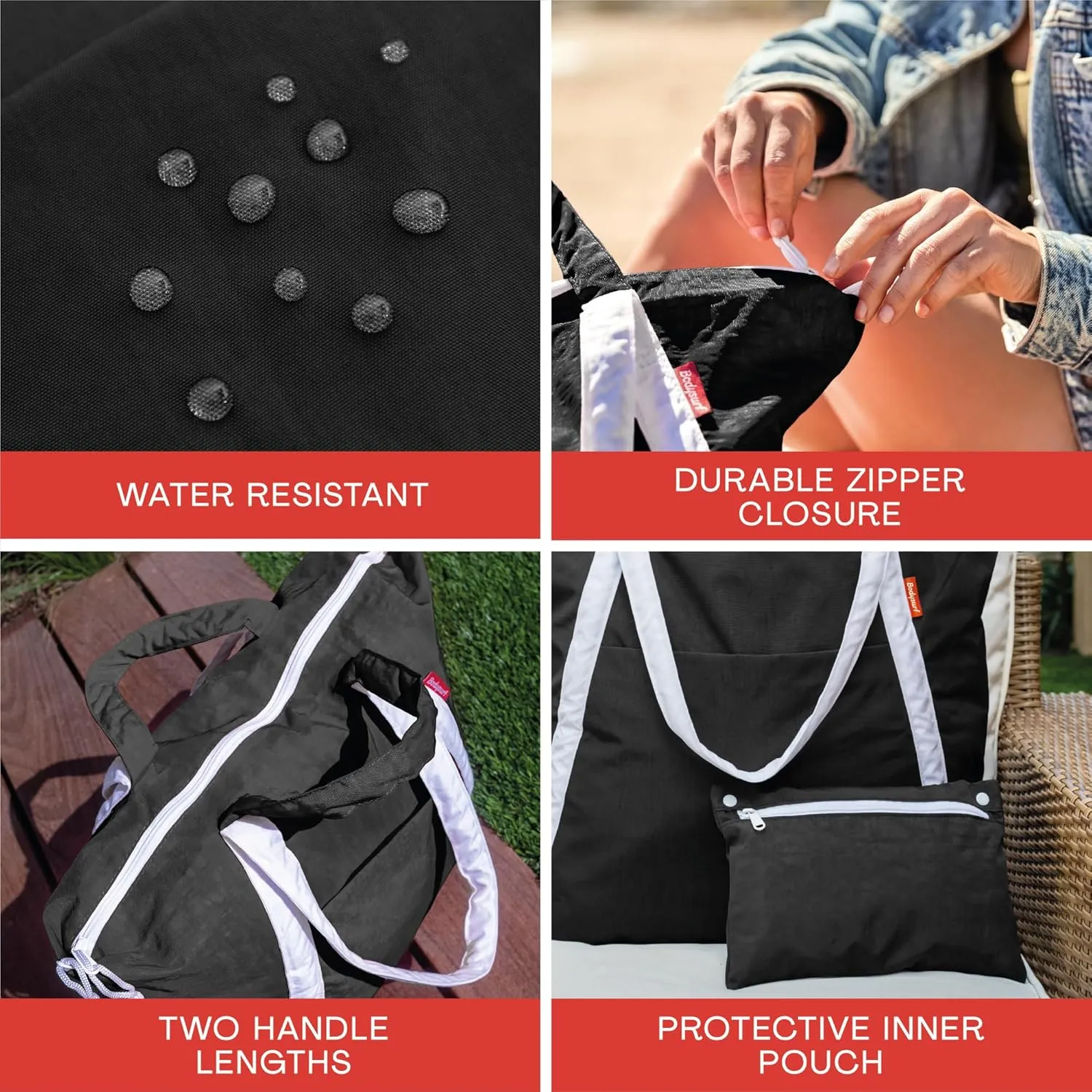 Packable Beach Bag Waterproof Sandproof - Lightweight & Foldable Travel Tote for Summer, Pool, Boat, Vacation, Gym