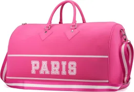 Paris Hilton York Hot Pink Duffle Bag with removable Strap and SLIV Card Case Paris Hilton York Hot Pink Duffle Bag with removable Strap and SLIV Card Case