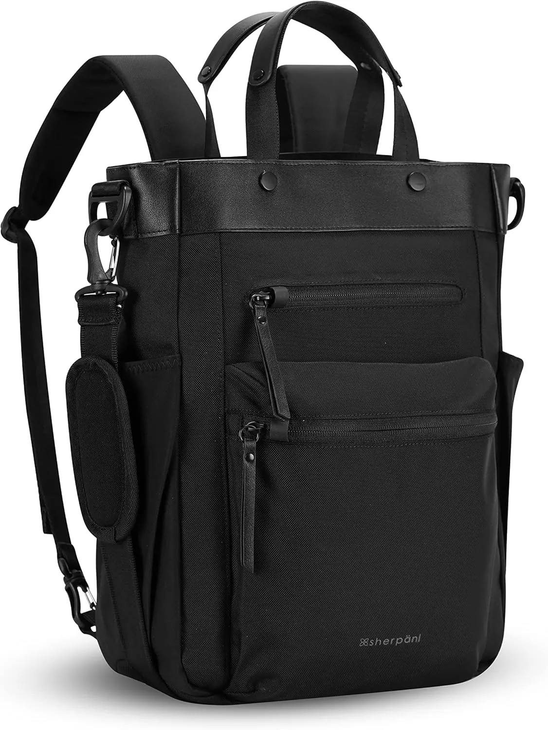 Sherpani Soleil, Anti Theft Convertible Backpack, 3 in 1 Tote Bag, Crossbody Bag, Cross Body Purse, 18L Travel Backpack, Travel Gifts for Women, RFID Protection, Fits 15 Laptop (Carbon)