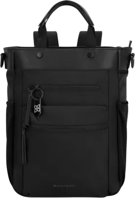 Sherpani Soleil, Anti Theft Convertible Backpack, 3 in 1 Tote Bag, Crossbody Bag, Cross Body Purse, 18L Travel Backpack, Travel Gifts for Women, RFID Protection, Fits 15 Laptop (Carbon)