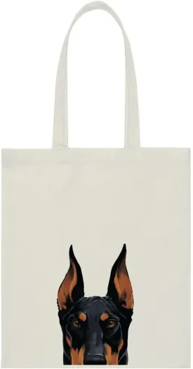 WIRESTER Canvas Tote Bag for Women & Girls - Beach, Grocery & Travel Tote - Cute Dog