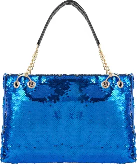 ZLM BAG US Women's Glitter Sequins Shoulder Tote Big Capacity Shimmer Shopping Bag Sparkling Handbag Purse